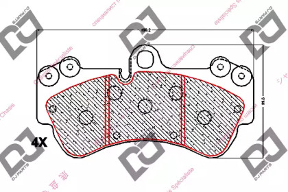 Комплект тормозных колодок DJ PARTS BP1910